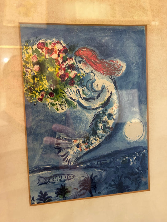 Chagall Print Nice Soleil Fleurs