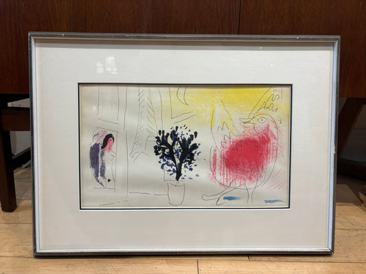 Marc Chagall's "Le Coq Rouge/The Red Rooster" Color Lithograph