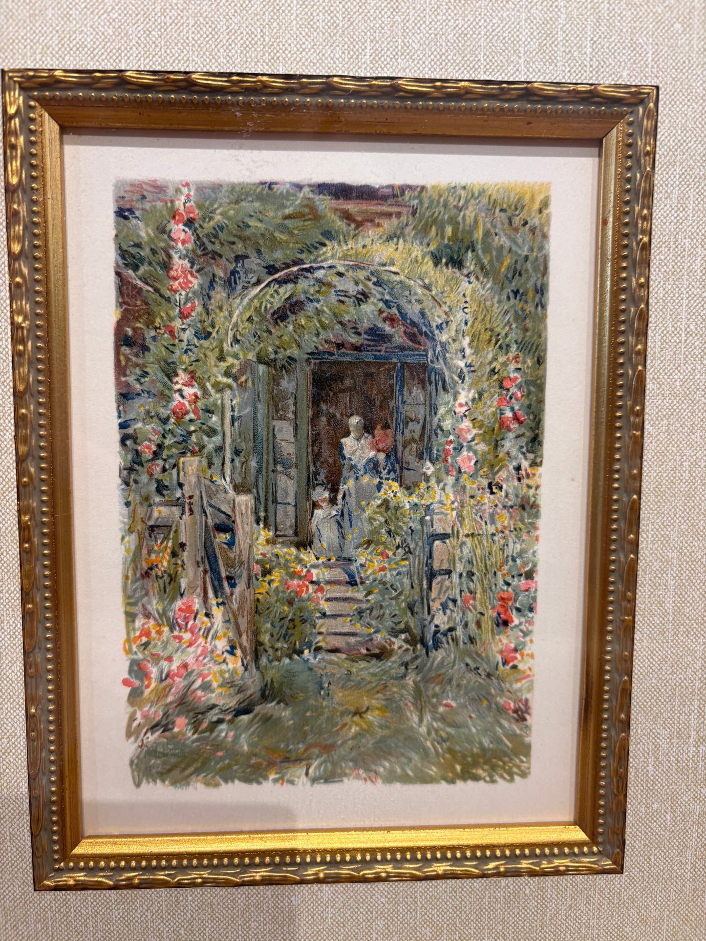 Childe Hassam's "The Garden in it's Glory" 1894 Small Lithograph