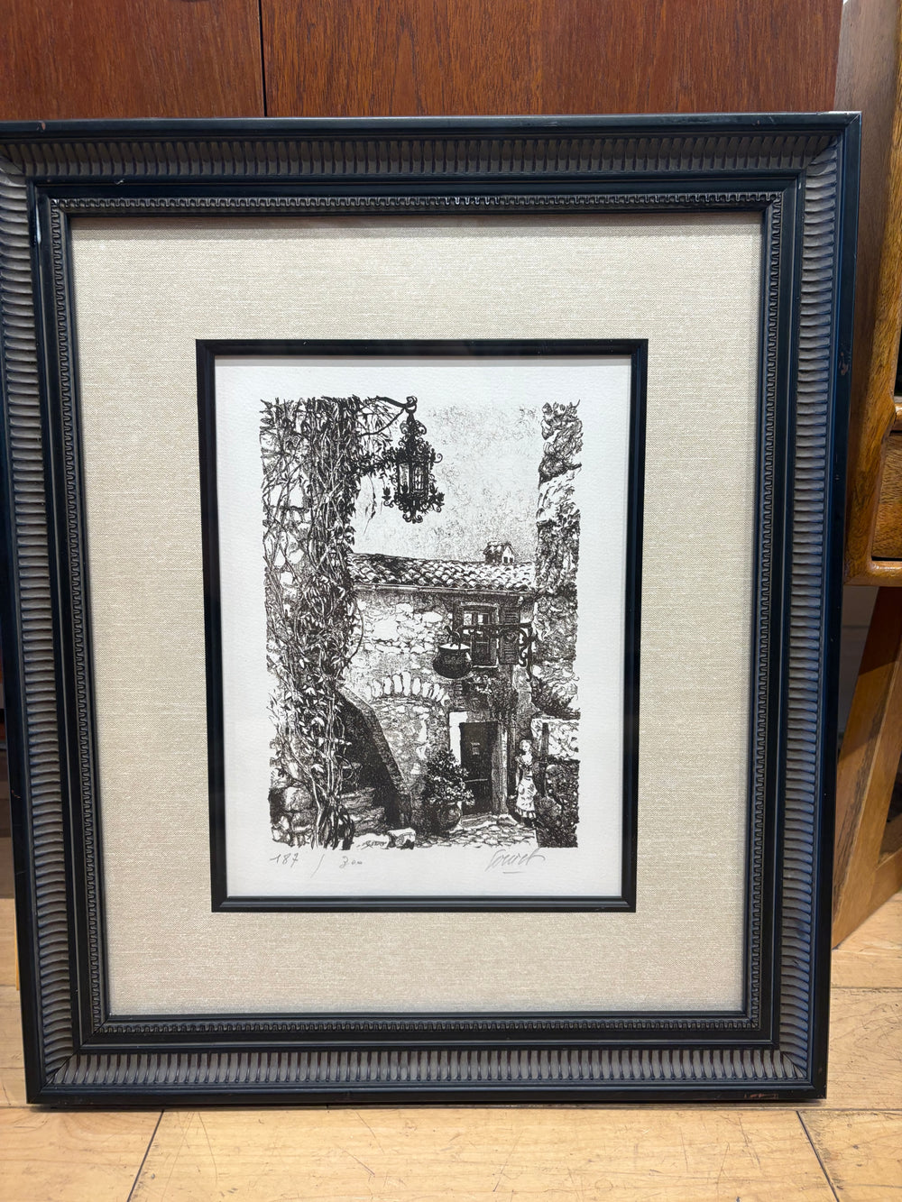 Signed Andre Couret "Entree a la Lanterne" Lithograph 187/300
