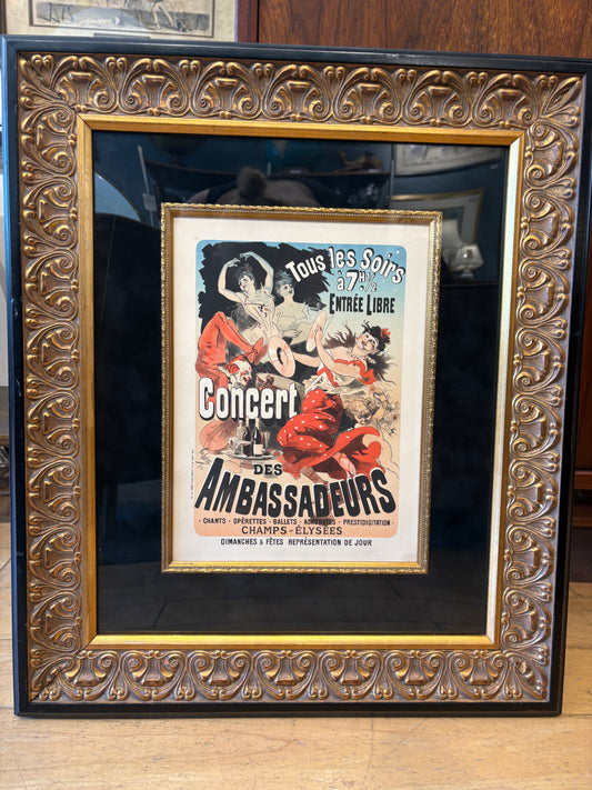 Jules Cheret Concert Des Ambassadeurs 1898 Color Lithograph