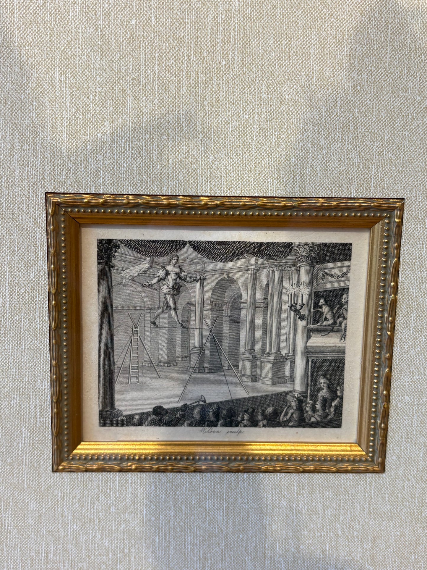1790 Wilson "The Acrobat" Original Etching