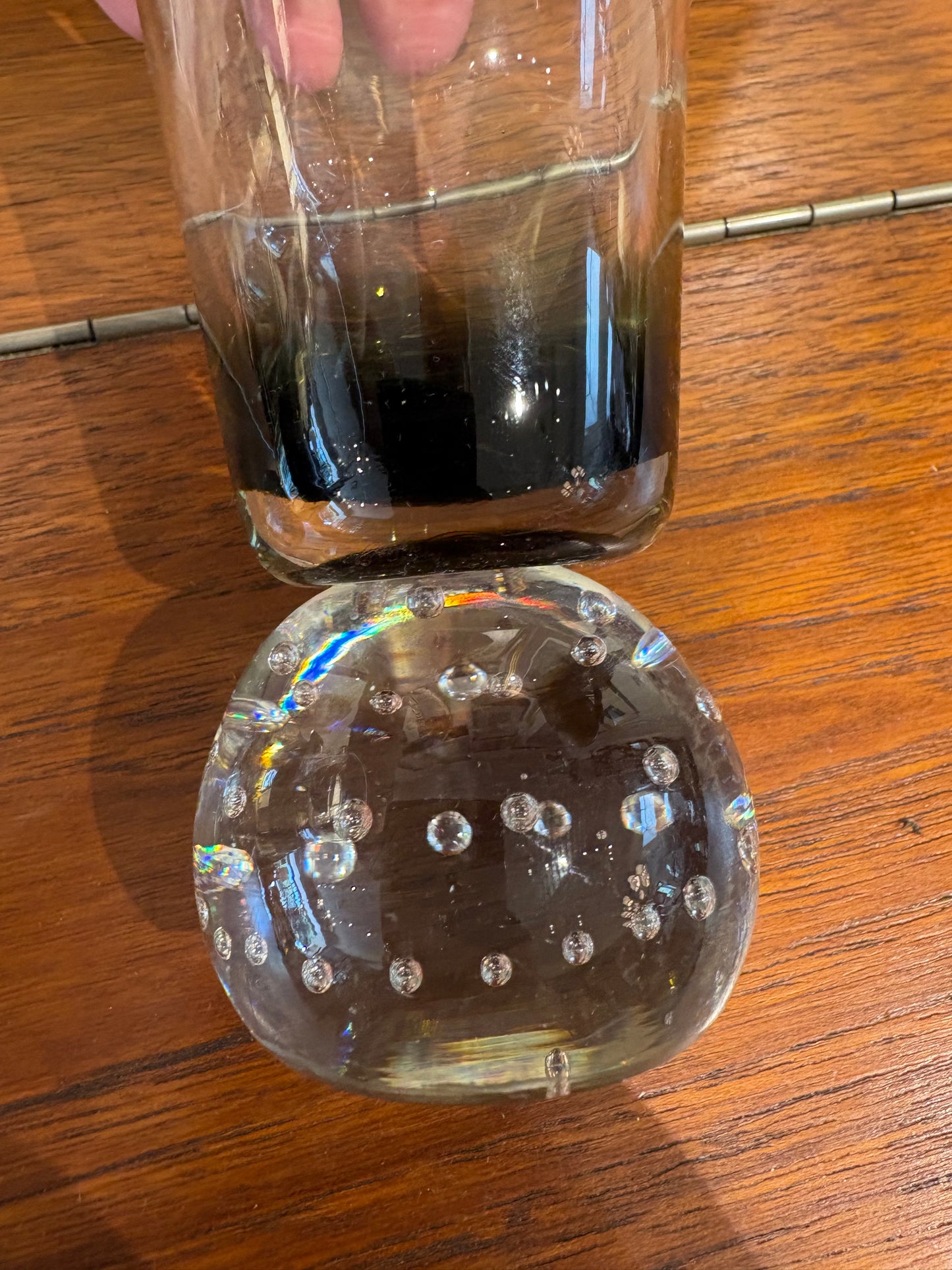 Pair of Vintage Bubble Glass Tumblers