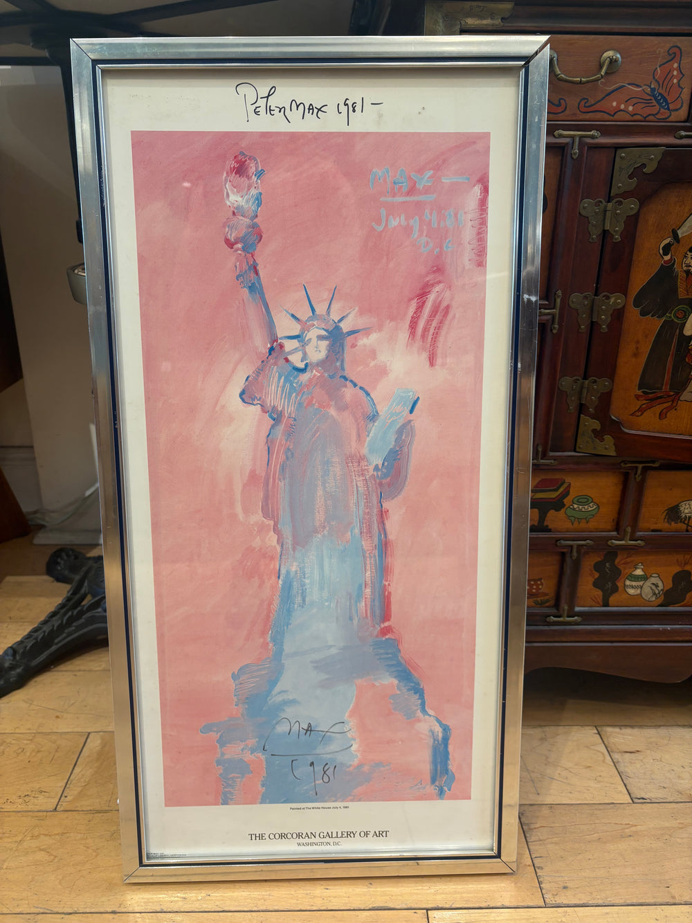 '81 Signed Peter Max "Statue of Liberty 6" Gallery Poster