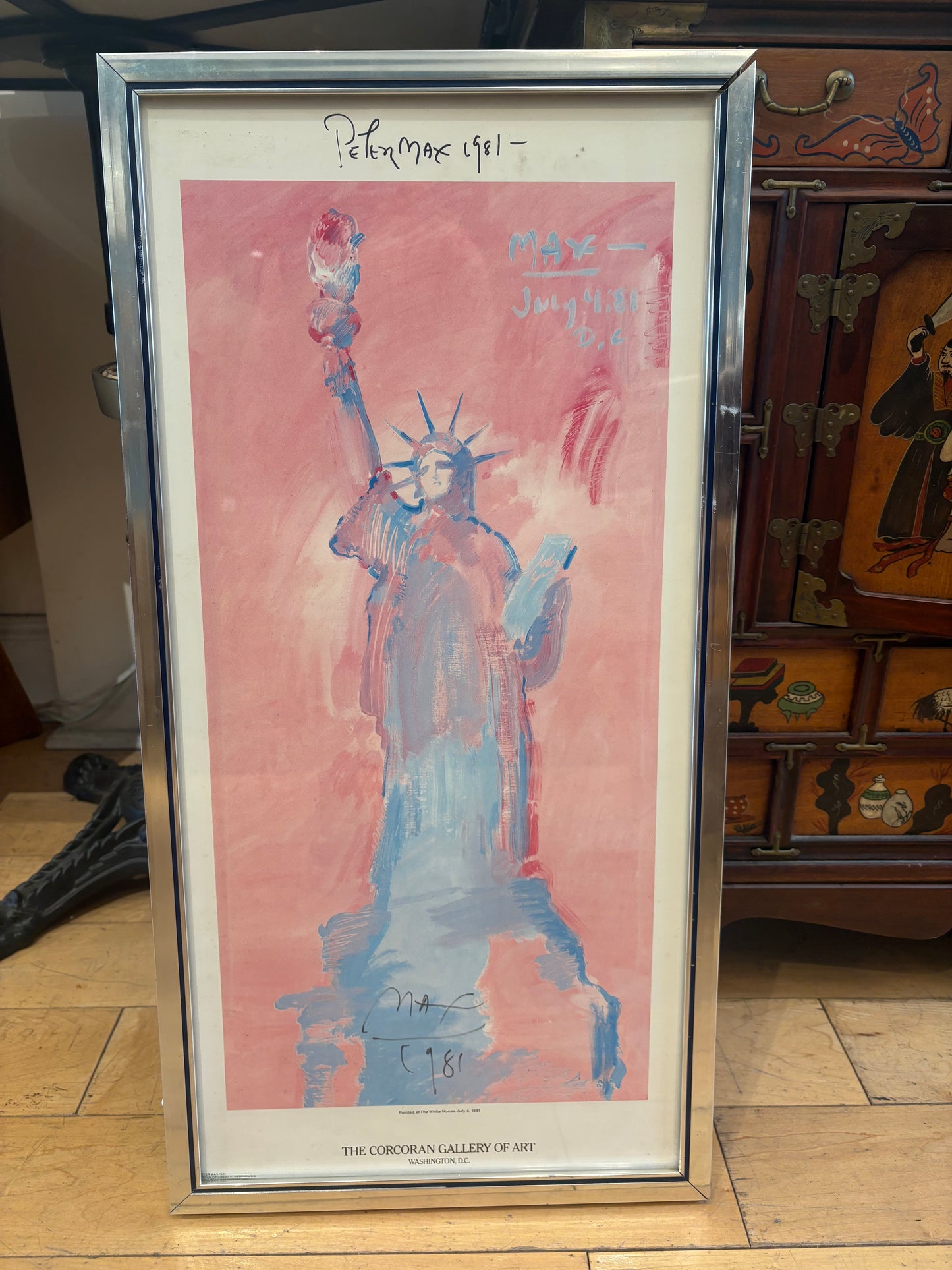 '81 Signed Peter Max "Statue of Liberty 6" Gallery Poster