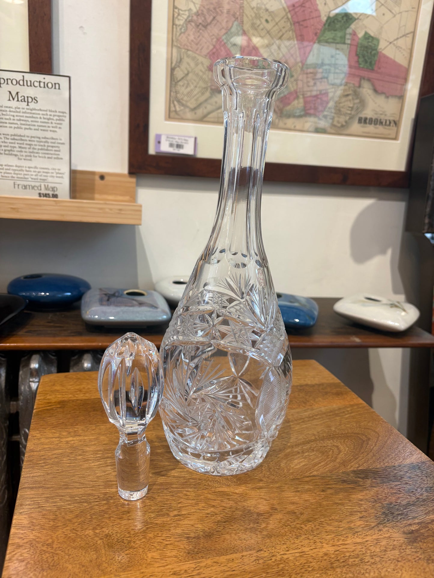 Tall Crystal Decanter