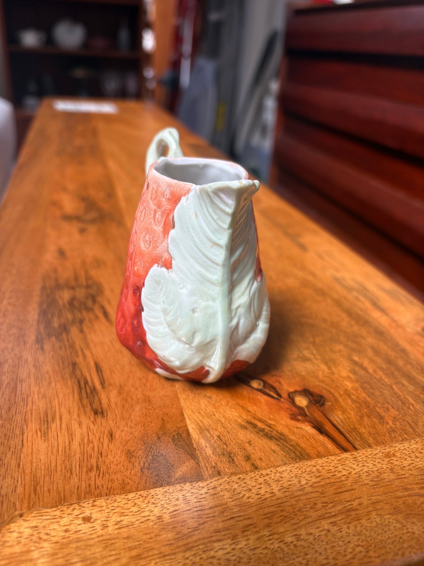 Antique German Ceramic Strawberry Creamer