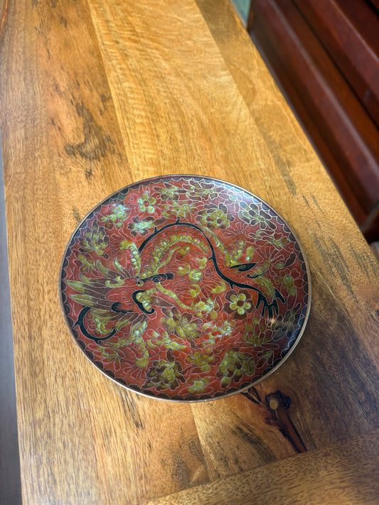 Cloisonne Plate with Dragon