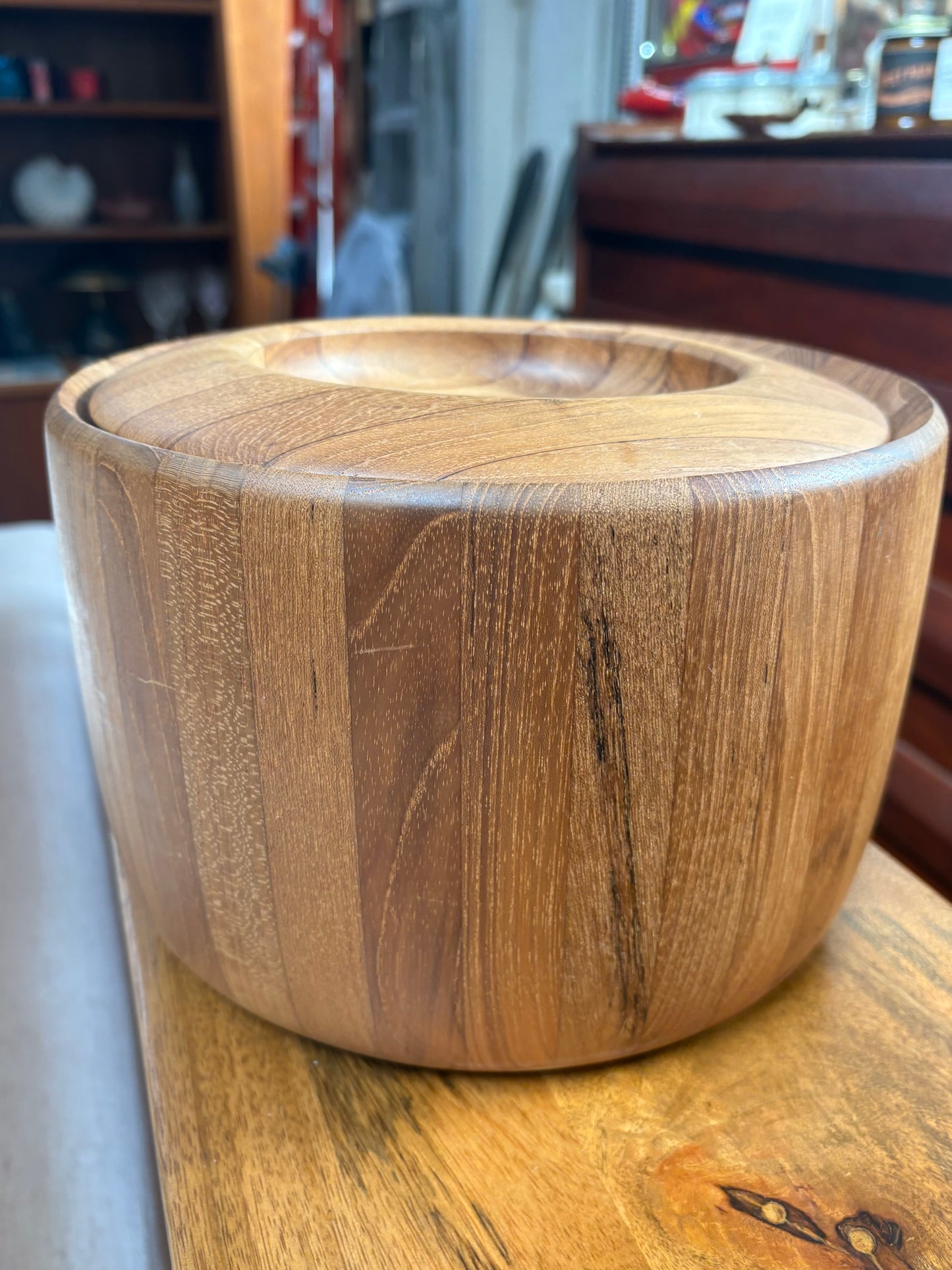 Vintage Teakwood Ice Bucket