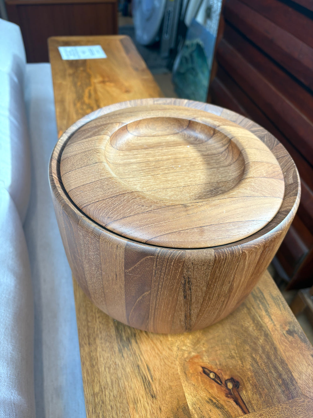 Vintage Teakwood Ice Bucket