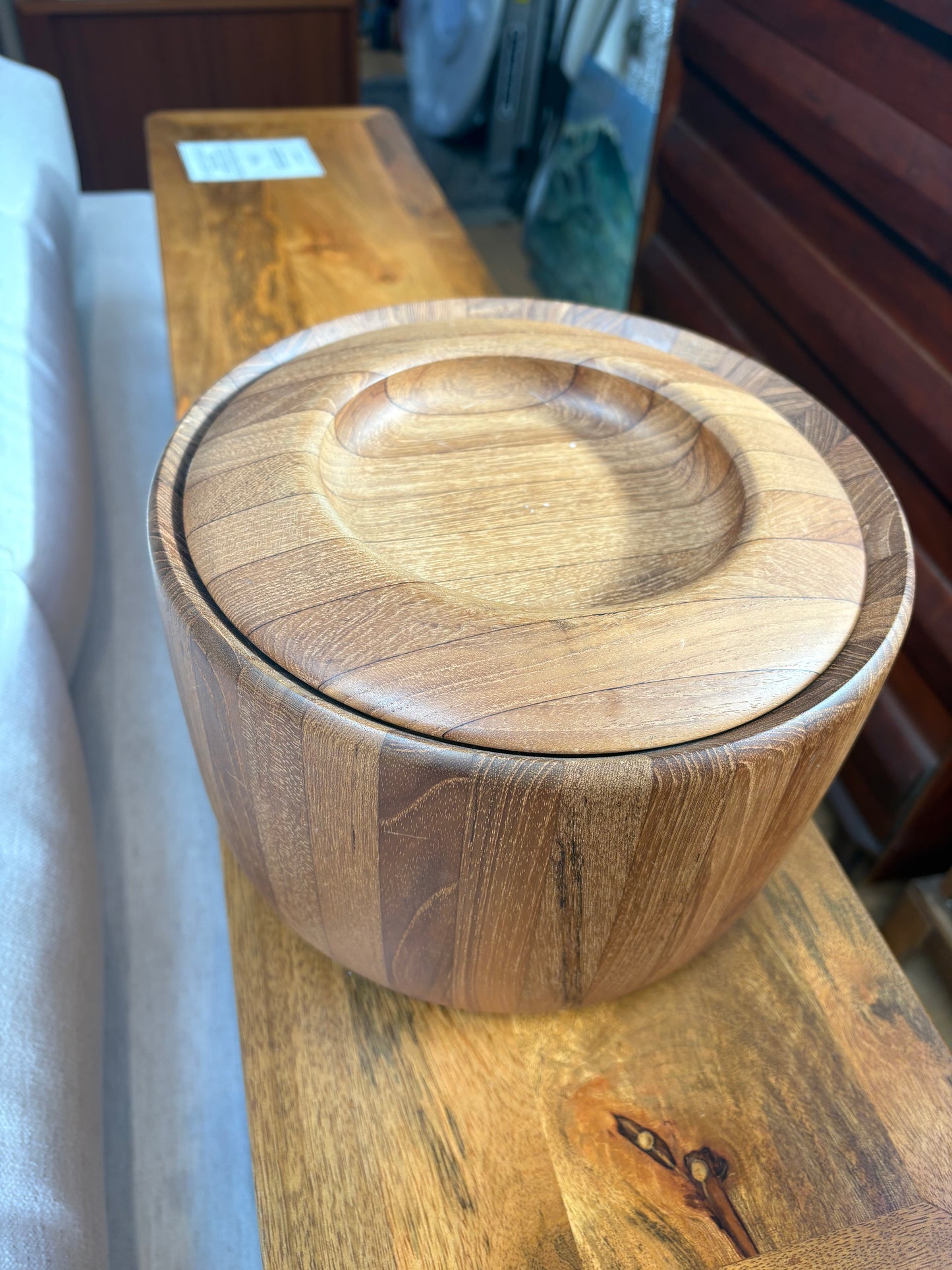 Vintage Teakwood Ice Bucket