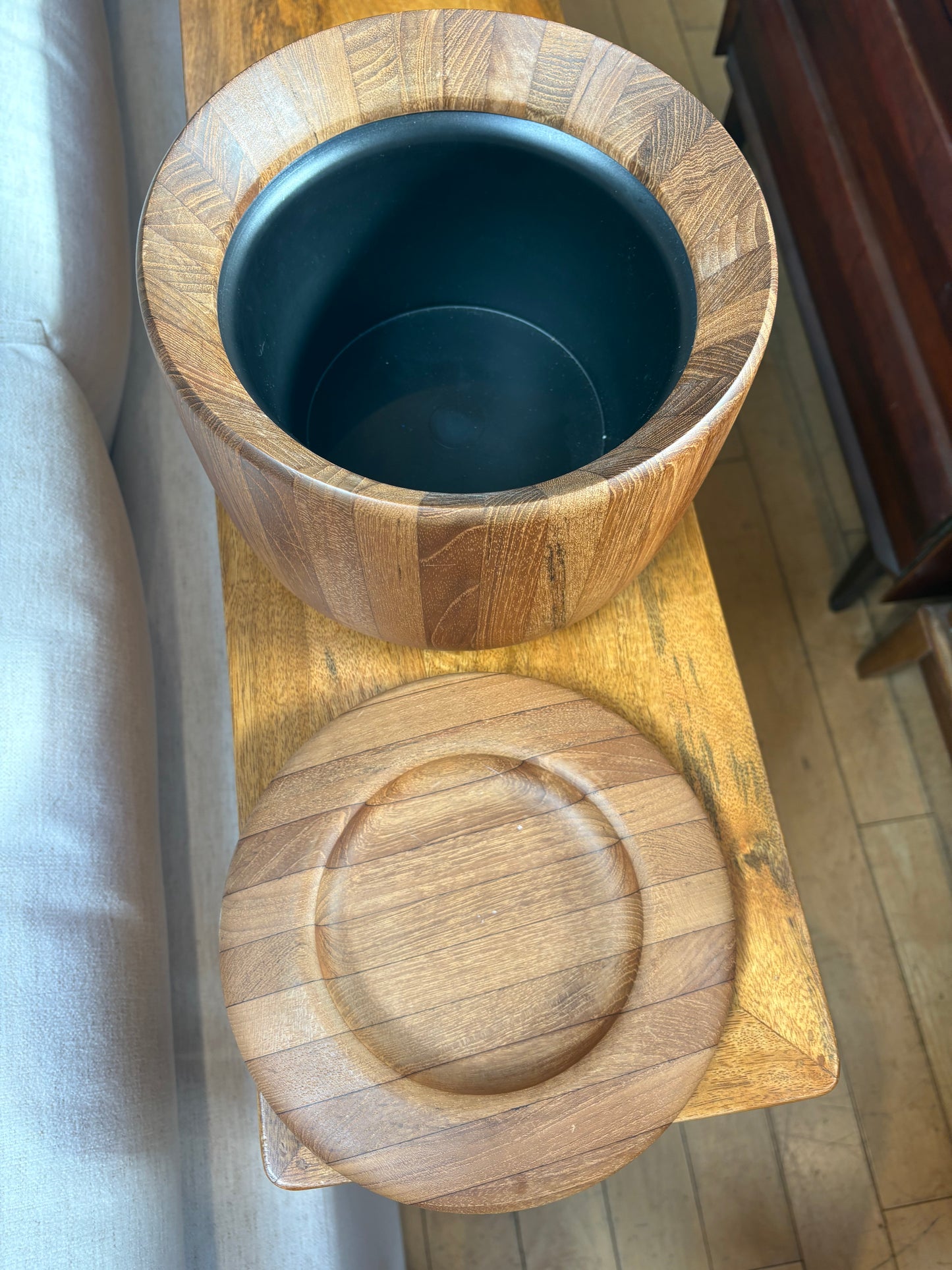 Vintage Teakwood Ice Bucket