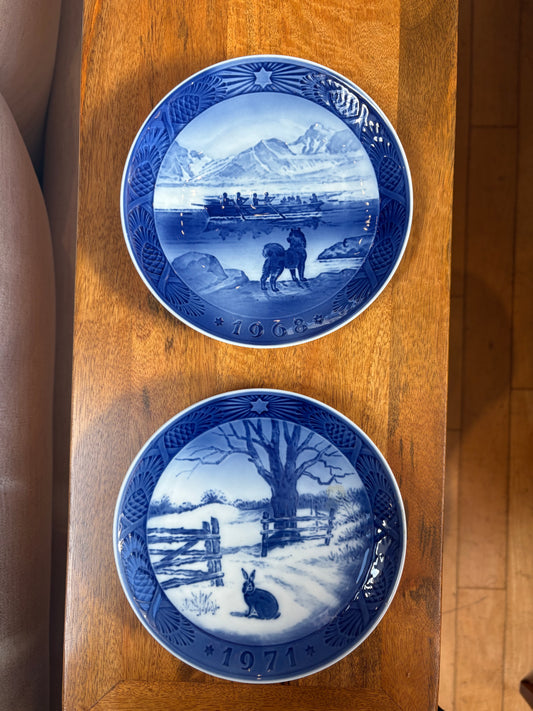 Pair of Danish Ceramic Decorative Plates