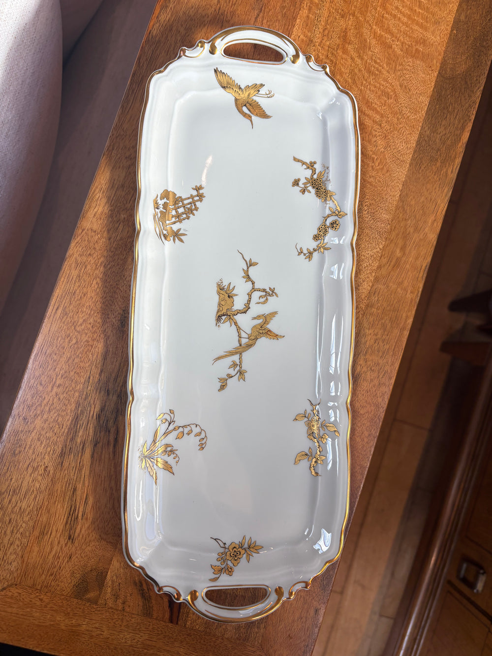 Vintage French Limoges "Reine Elizabeth" Porcelain Serving Platter