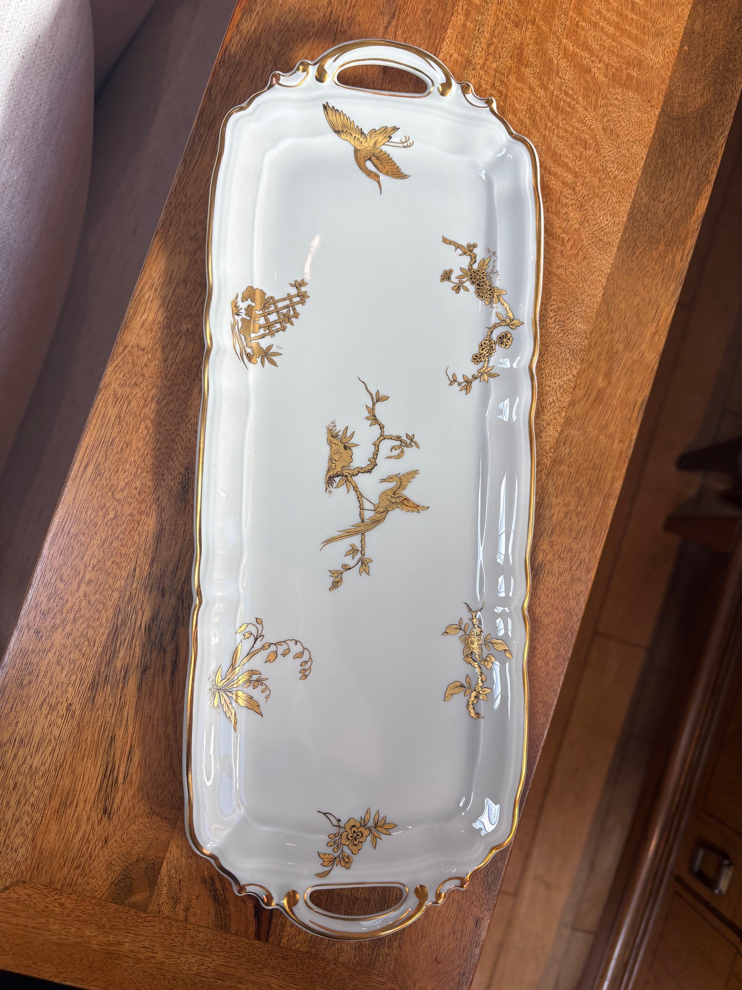 Vintage French Limoges "Reine Elizabeth" Porcelain Serving Platter