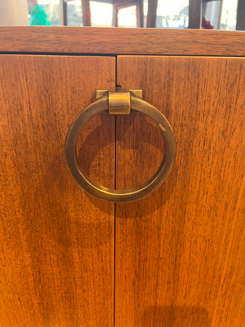 Large Midcentury Low Console with Cabinet