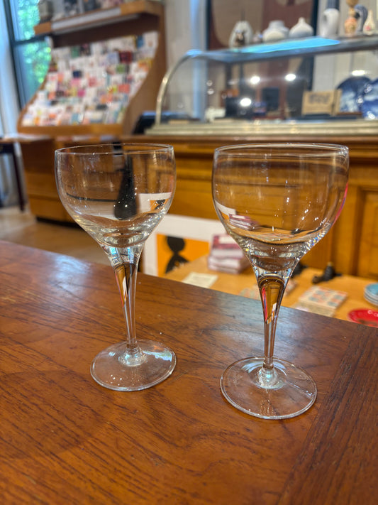 Pair of Vintage Rosenthal Crystal Lotus Sherry Glasses