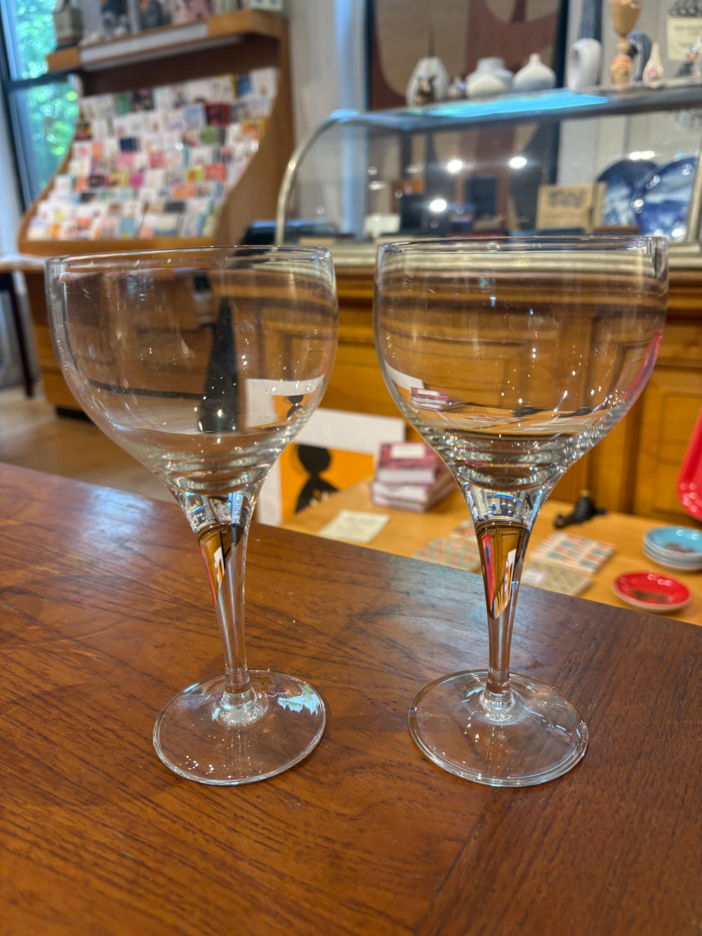 Pair of Vintage Rosenthal Crystal Lotus 7.25" Wine Glasses