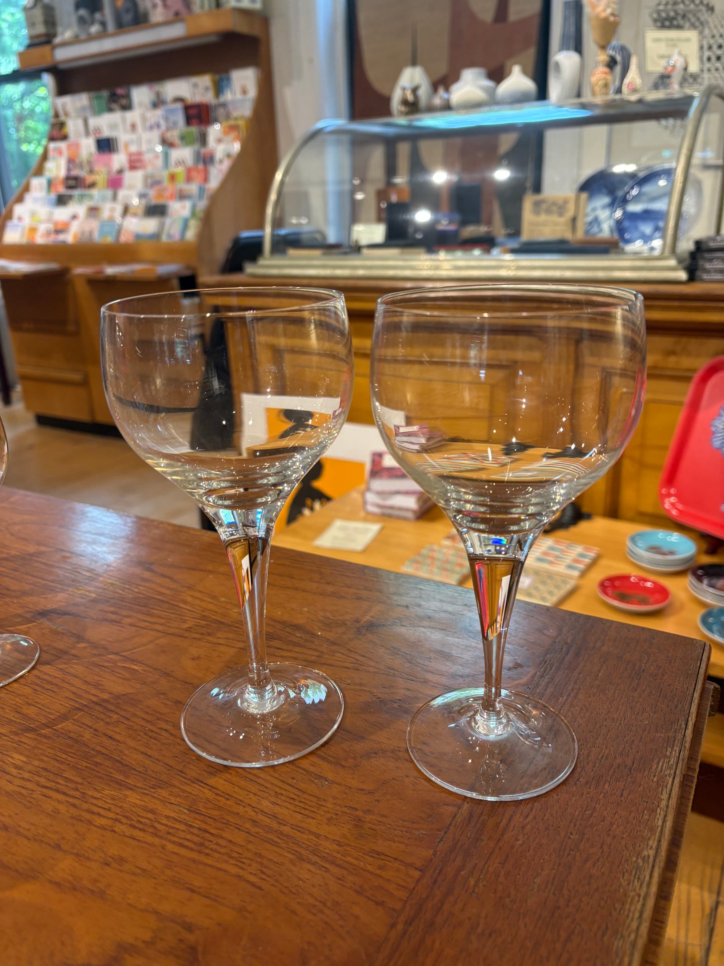 Pair of Vintage Rosenthal Crystal Lotus 6.75" Wine Glasses