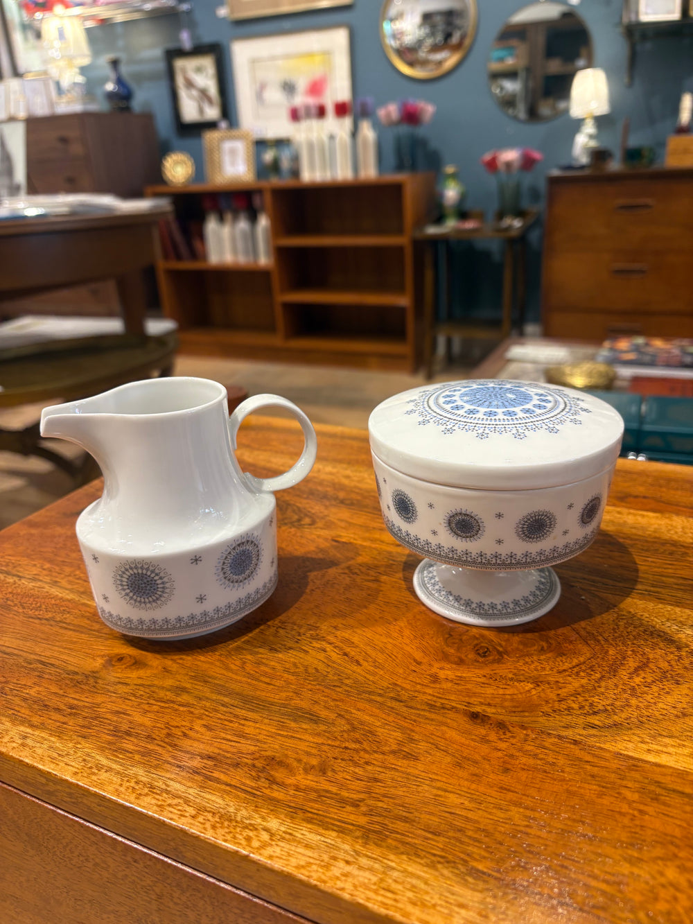 1960s Rosenthal "EisBlume" Cream and Sugar Set