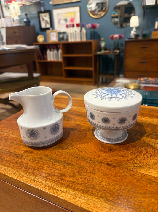 1960s Rosenthal "EisBlume" Cream and Sugar Set