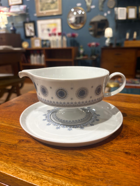 1960s Rosenthal "EisBlume" Pedestal Gravy Boat and Saucer