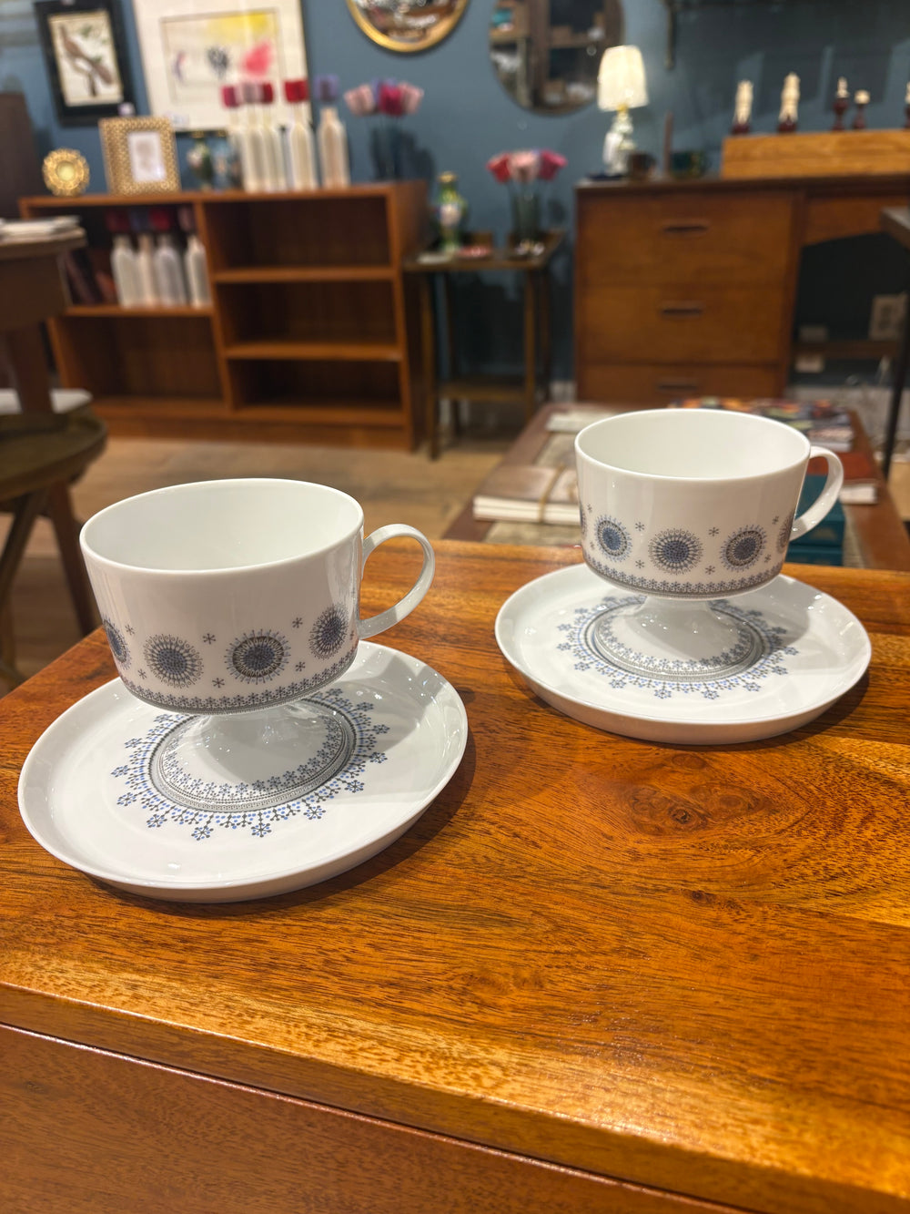 1960s Rosenthal "EisBlume" Cups and Saucers (Pair)