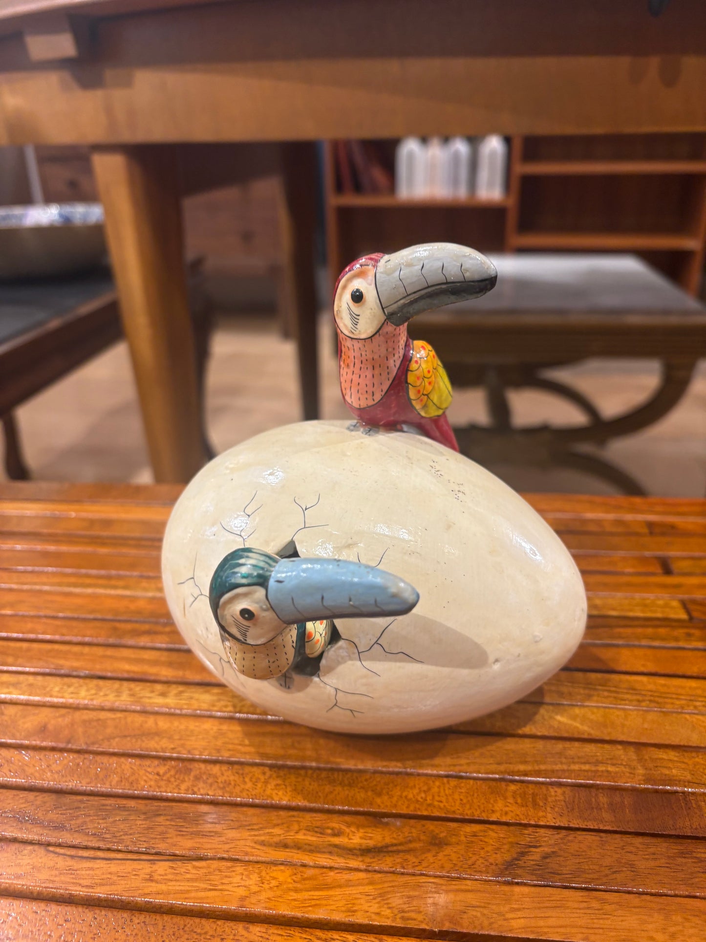 Mexican Ceramic Toucans and Egg
