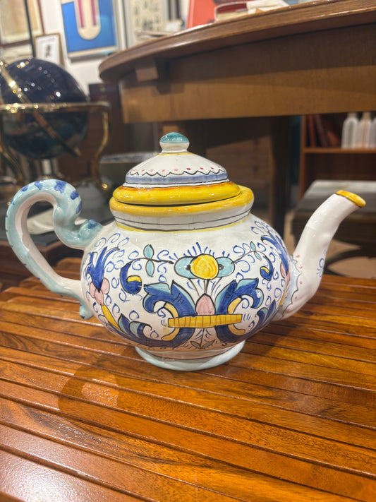Hand Painted Italian Ceramic Teapot