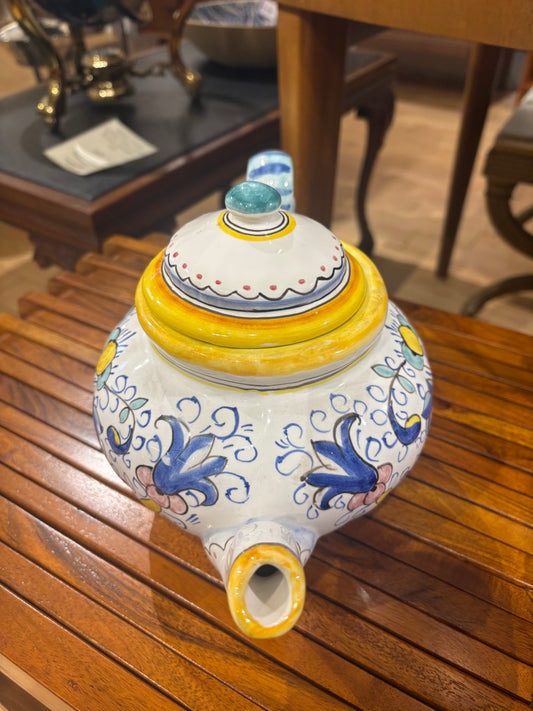 Hand Painted Italian Ceramic Teapot