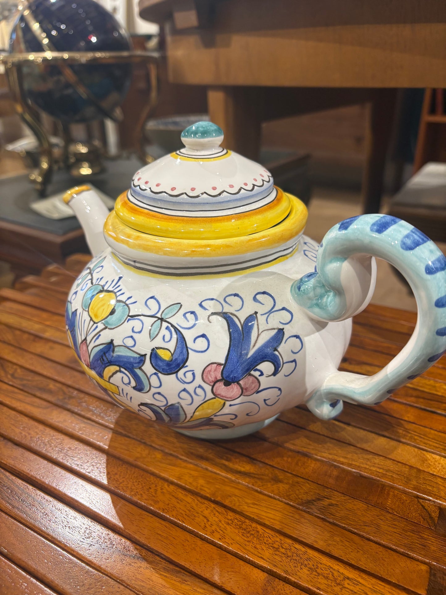 Hand Painted Italian Ceramic Teapot