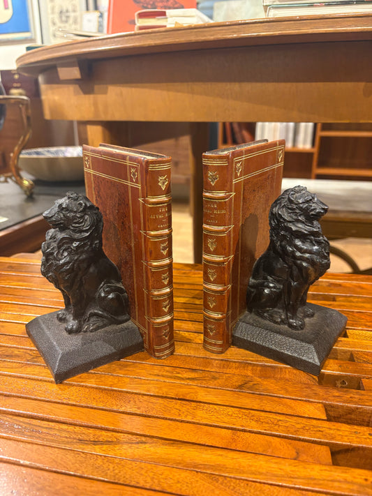 English Lion and Book Bookends