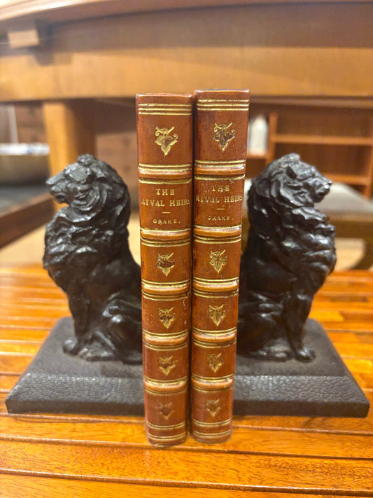 English Lion and Book Bookends