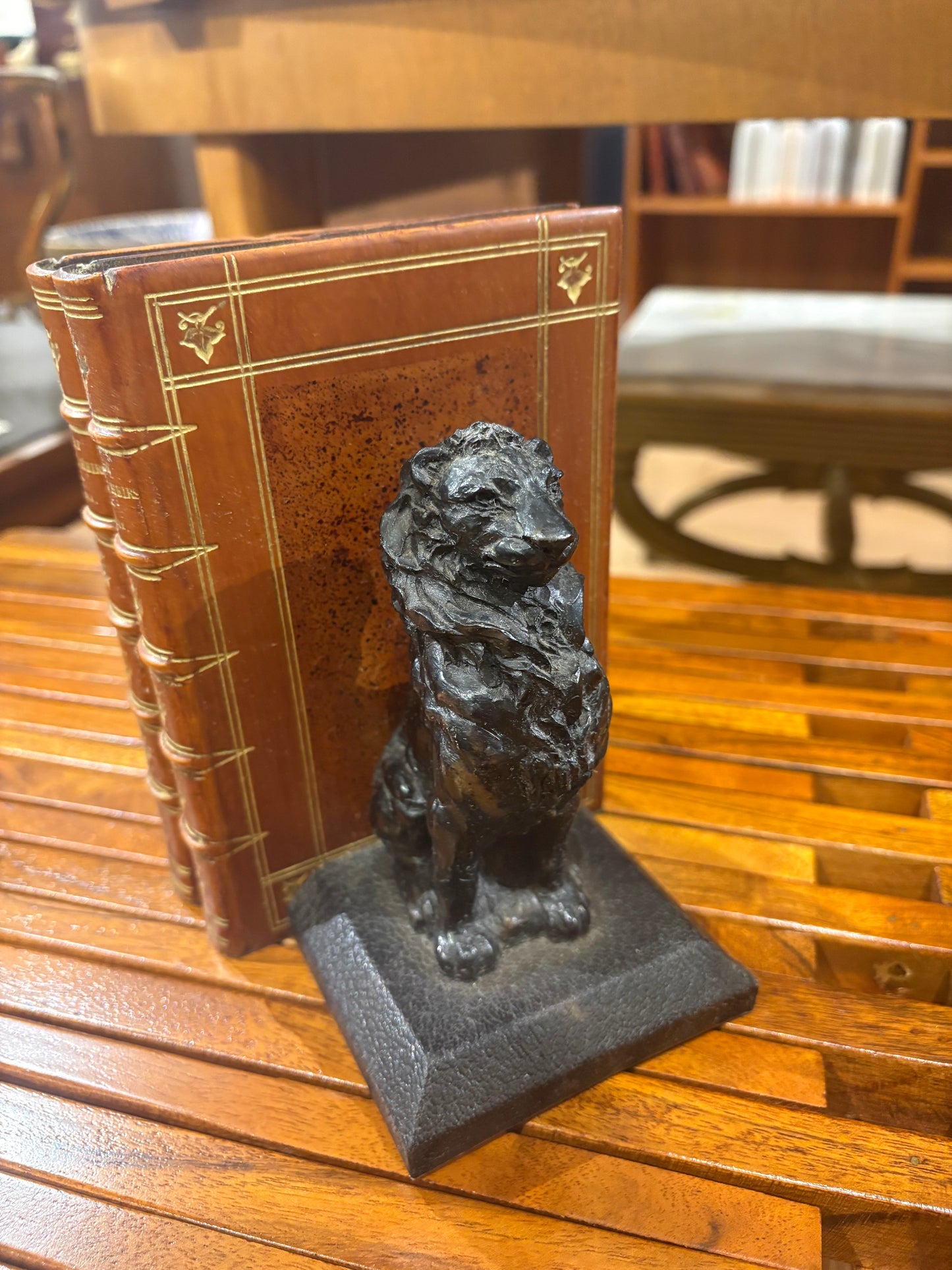 English Lion and Book Bookends