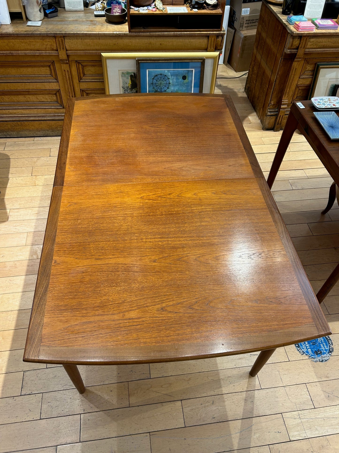 Teak Curved End Dining Table (No Leaves)