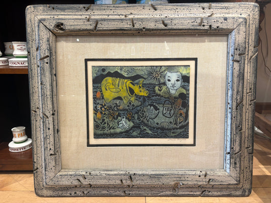 Signed Louise August Linocut Print 69/75