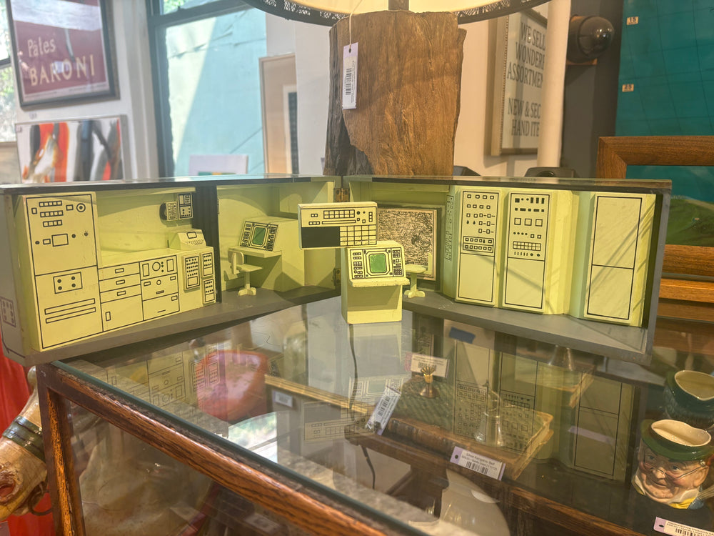 1970's Wooden Command Center Folding Diorama: AN/TSQ-73