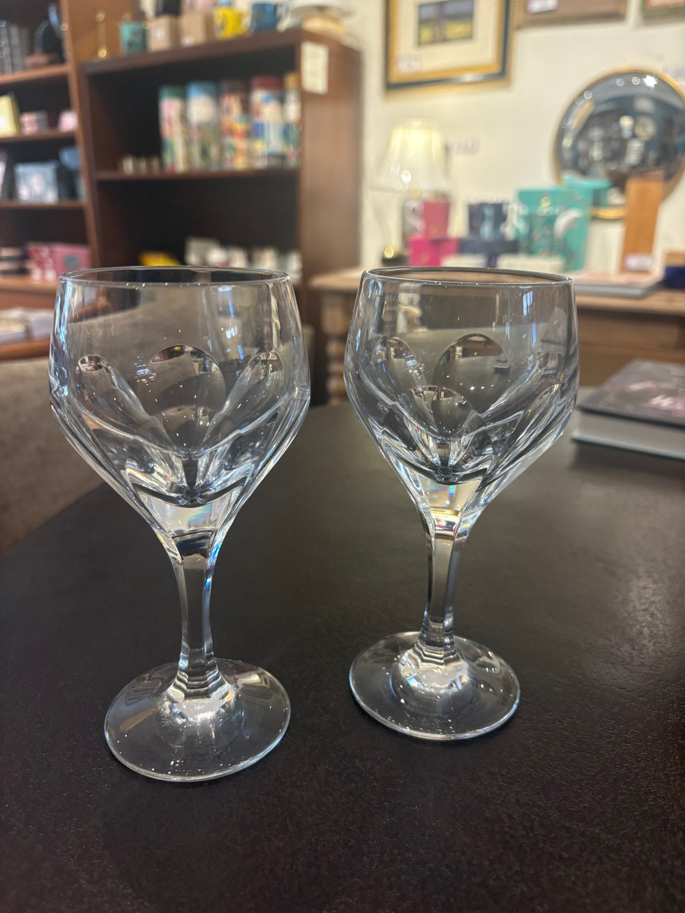 Pair of Vintage Gorham Crystal Goblets