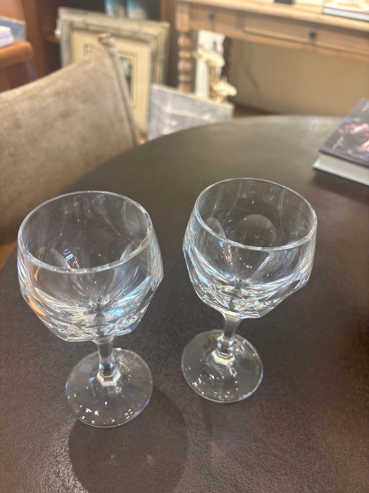 Pair of Vintage Gorham Crystal Goblets