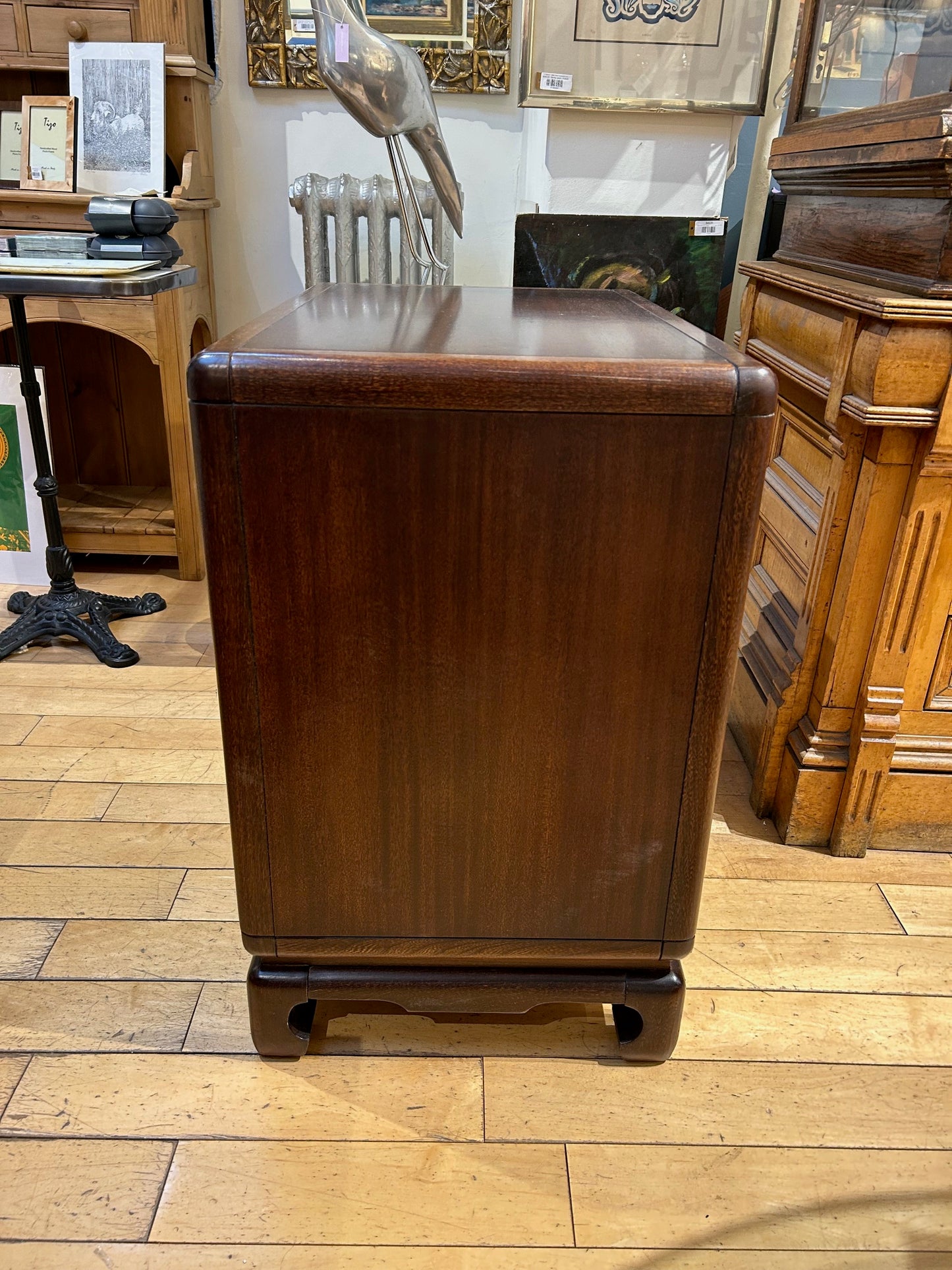 Three Drawer Bernhardt Campaign Style Dresser