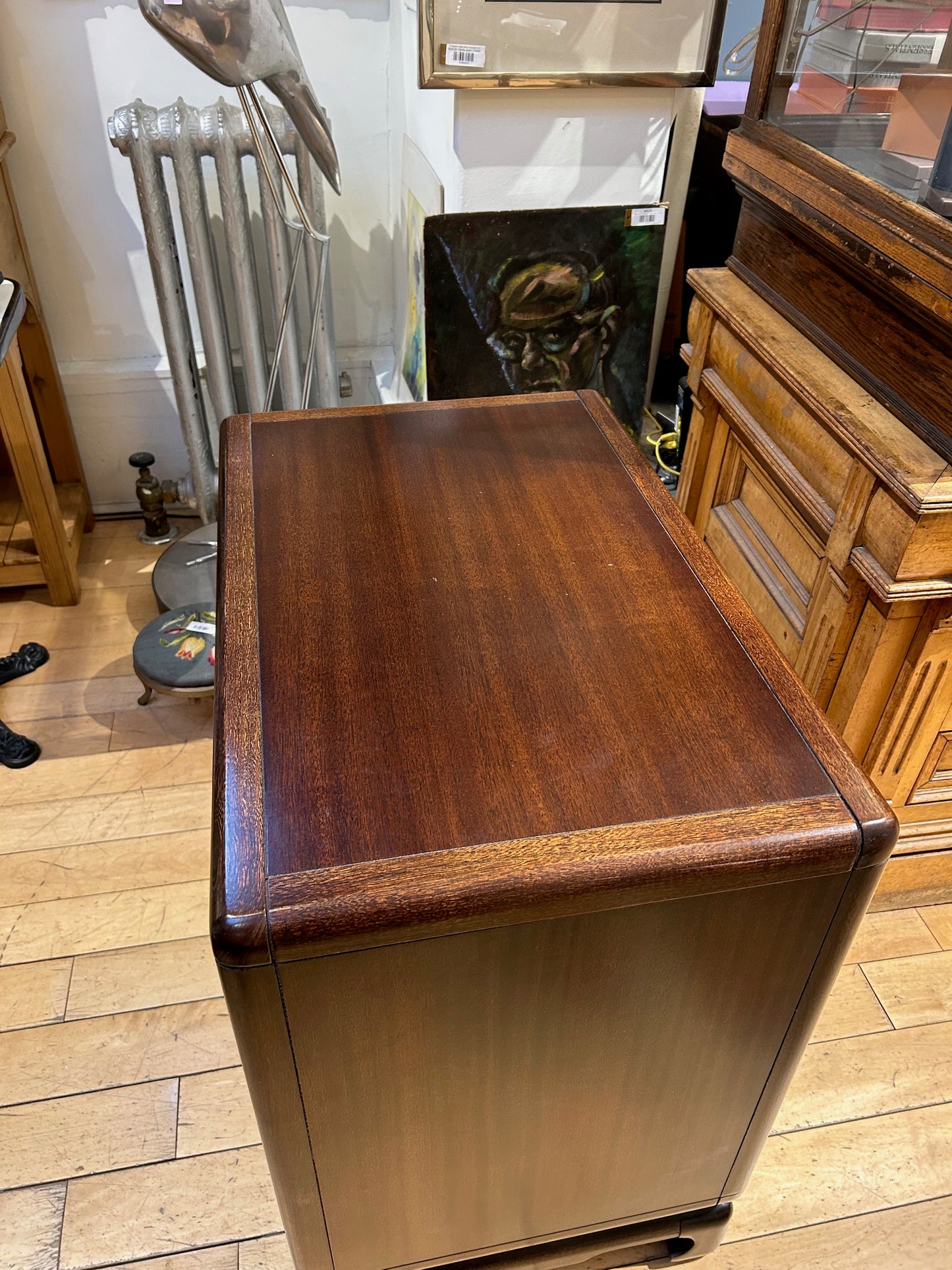 Three Drawer Bernhardt Campaign Style Dresser