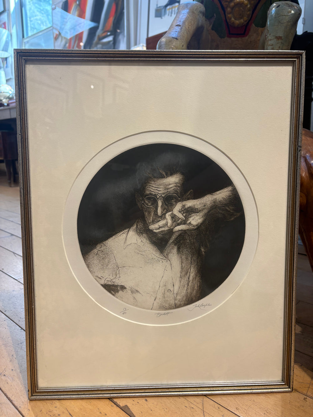Signed Jack Coughlin "Beckett" Etching 13/80