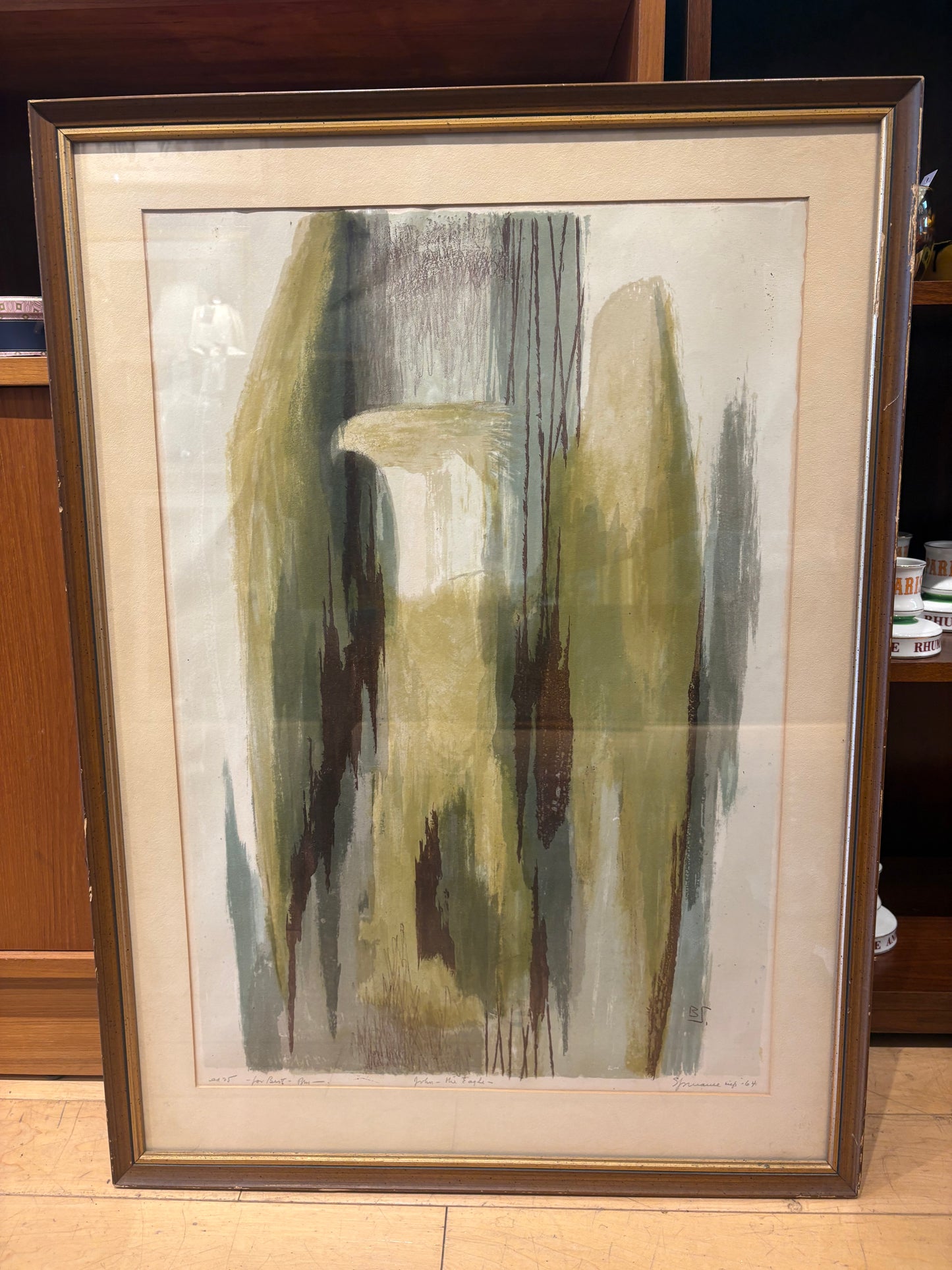 '64 Signed Benton Spruance "John the Eagle" Screen Print