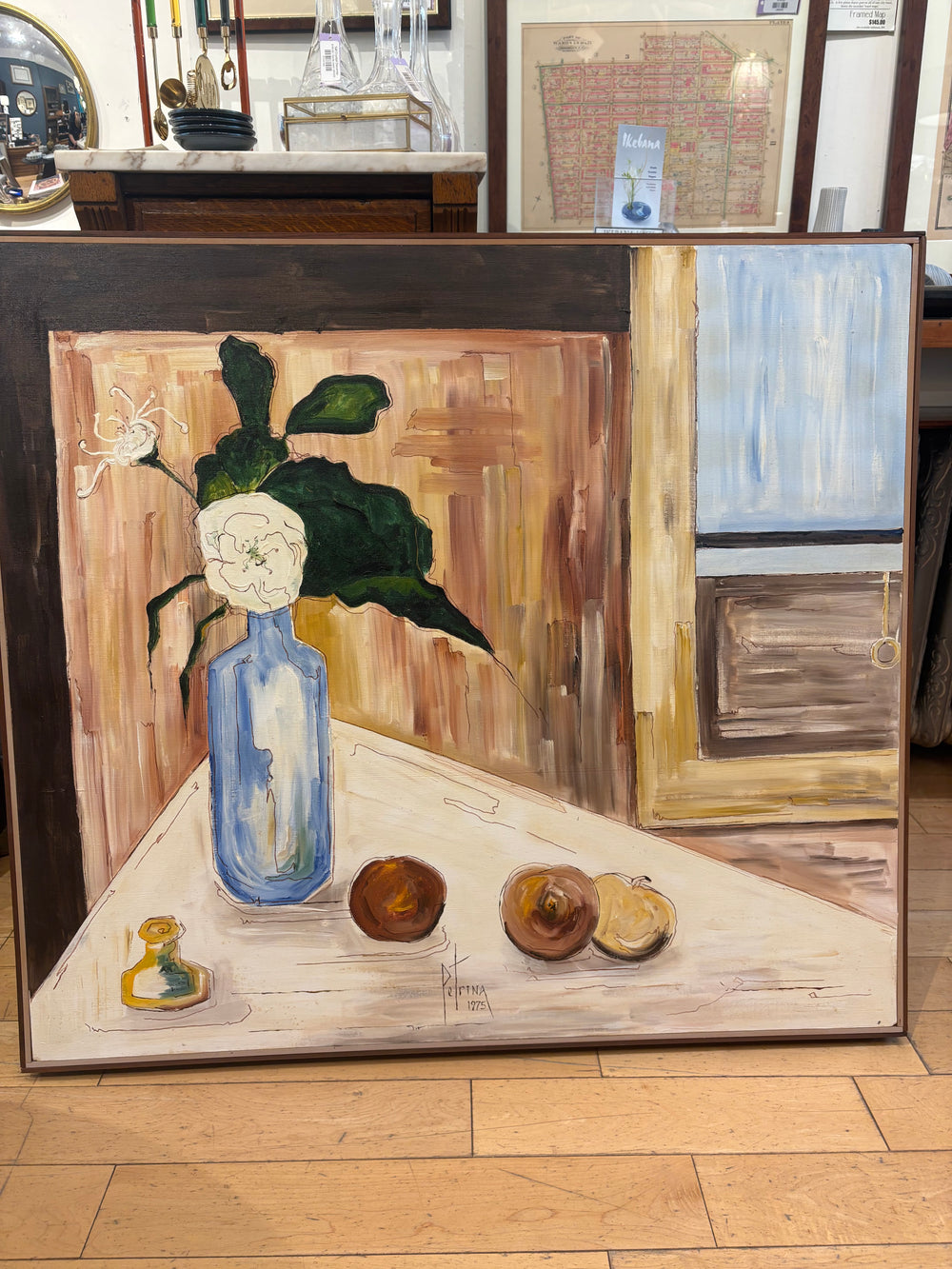 '75 Signed Petrina Large Still Life Painting