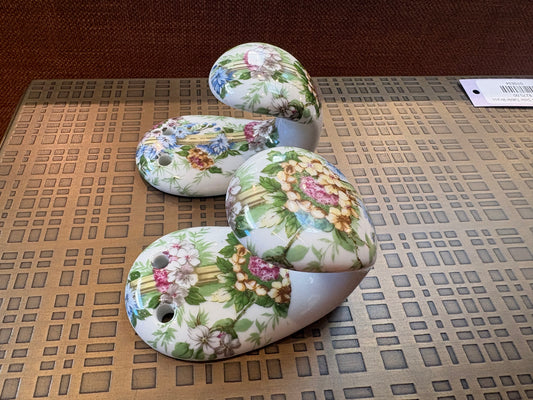 Pair of French Porcelain Towel Holders