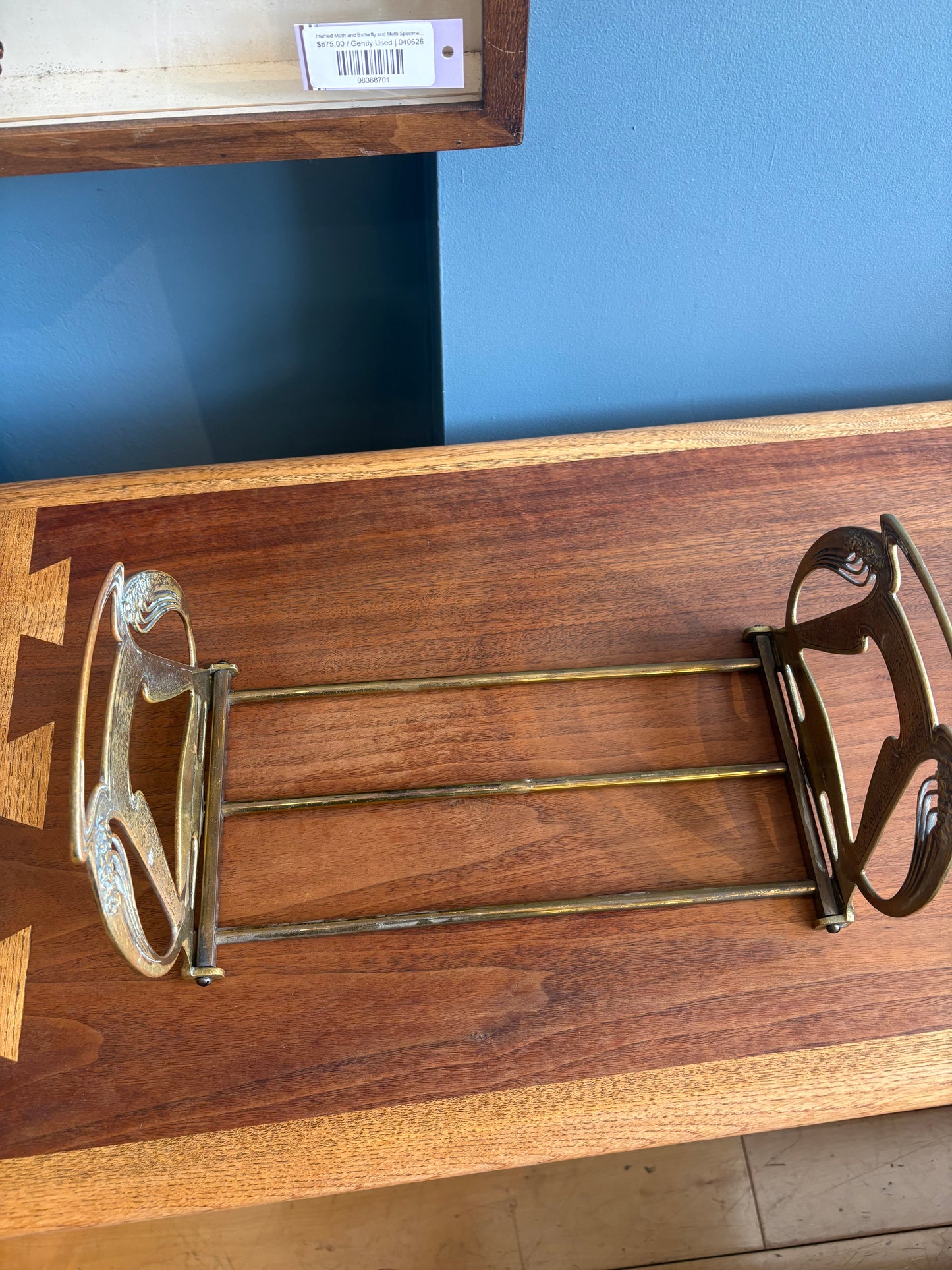 Antique brass Art Nouveau Book Holder