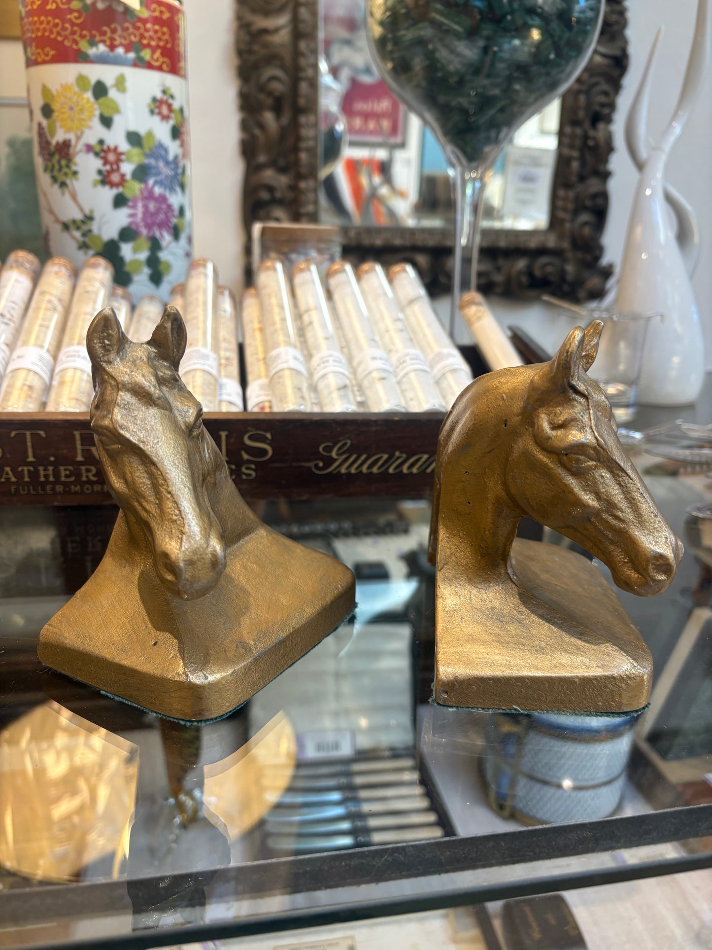 Pair of Metal Horsehead Bookends