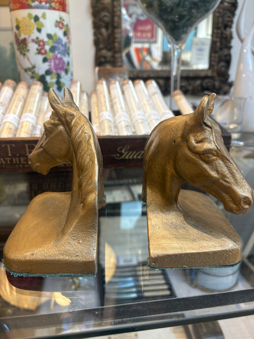 Pair of Metal Horsehead Bookends