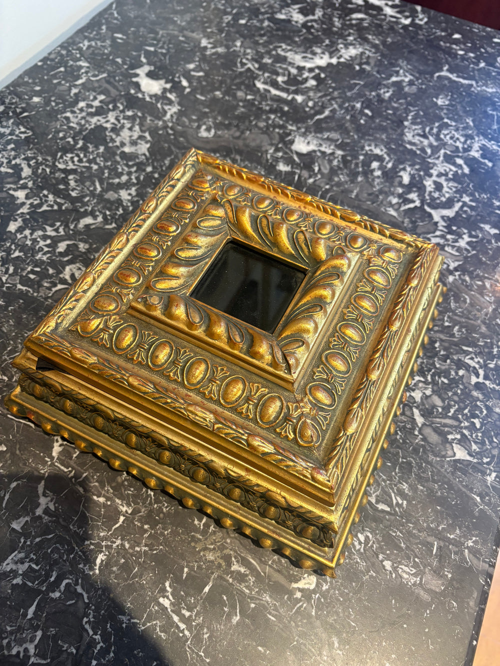 Ornate Gold Painted Box