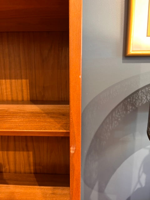 Tall Teak Bookcase with Adjustable Shelves